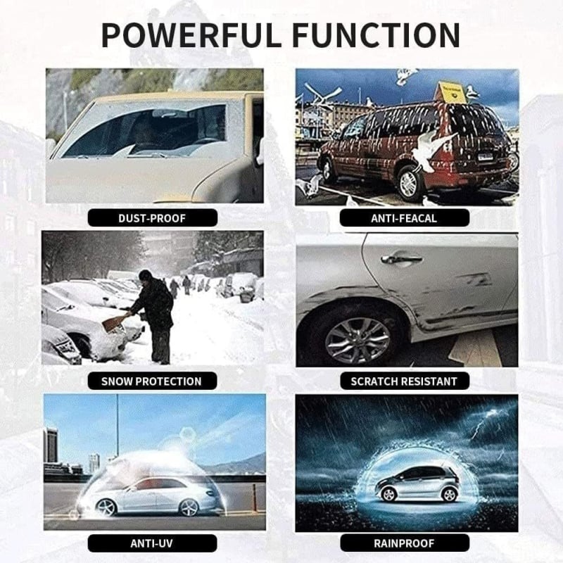 Покривало за автомобил със слънцезащита, топлоизолация, водоустойчивост и защита от сняг; Марка: Aofuxiang; Материал: Друг; Персонализация: Да; Подходящи модели: Универсални.