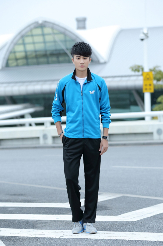 Set za stolni tenis - brzo sušenje, dugi rukav, jakna i hlače za muškarce i žene; 100% poliester, mješavina kemijskih vlakana