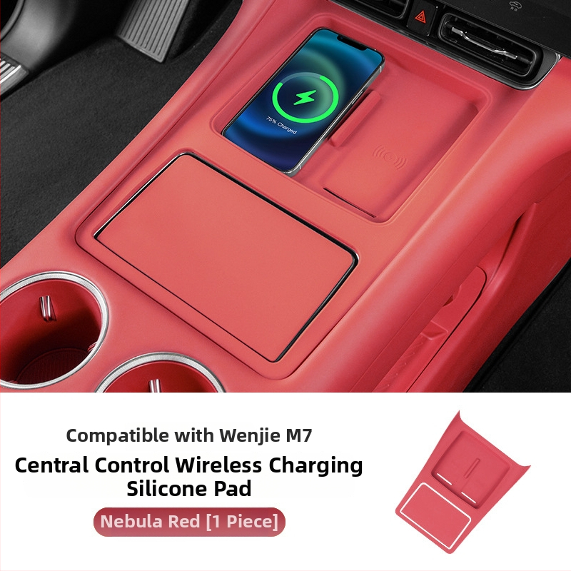 Silikónová podložka pre centrálnu konzolu Wenjie M8 s bezdrôtovým nabíjaním — ochrana proti škrábaniu a prachu, kód produktu WTX-004