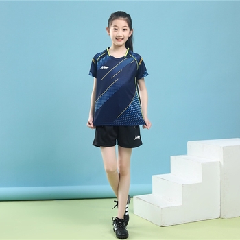 Dječja uniforma za stolni tenis, nacionalnog tima, unisex, brzo sušeća kratka majica za treninge i natjecanja, poliester
