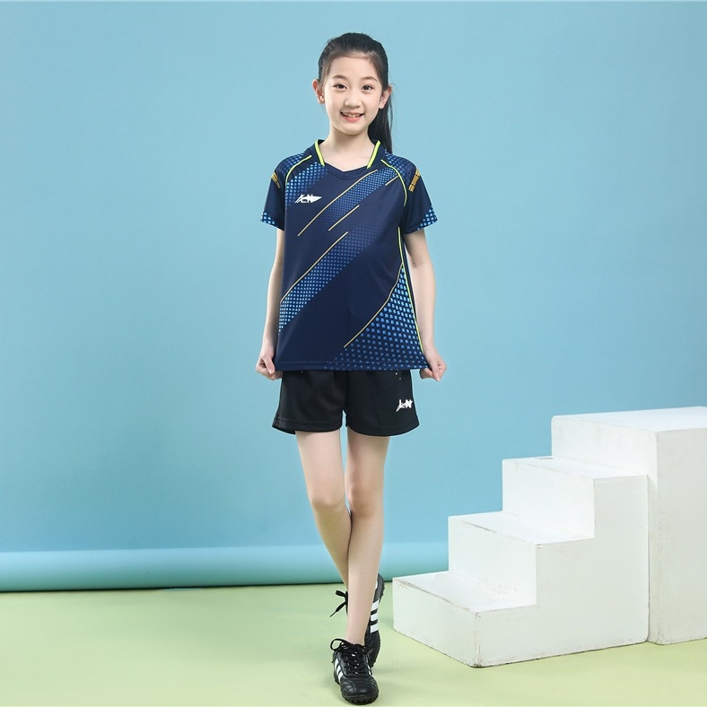 Dječja uniforma za stolni tenis, nacionalnog tima, unisex, brzo sušeća kratka majica za treninge i natjecanja, poliester