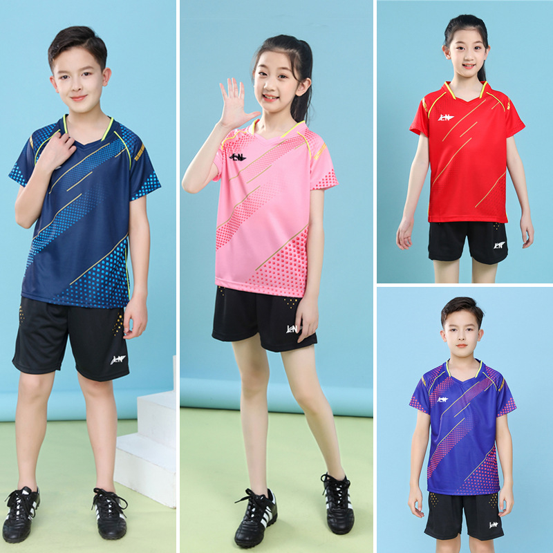 Dječja uniforma za stolni tenis, nacionalnog tima, unisex, brzo sušeća kratka majica za treninge i natjecanja, poliester