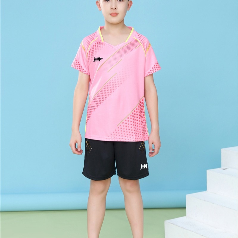 Dječja uniforma za stolni tenis, nacionalnog tima, unisex, brzo sušeća kratka majica za treninge i natjecanja, poliester