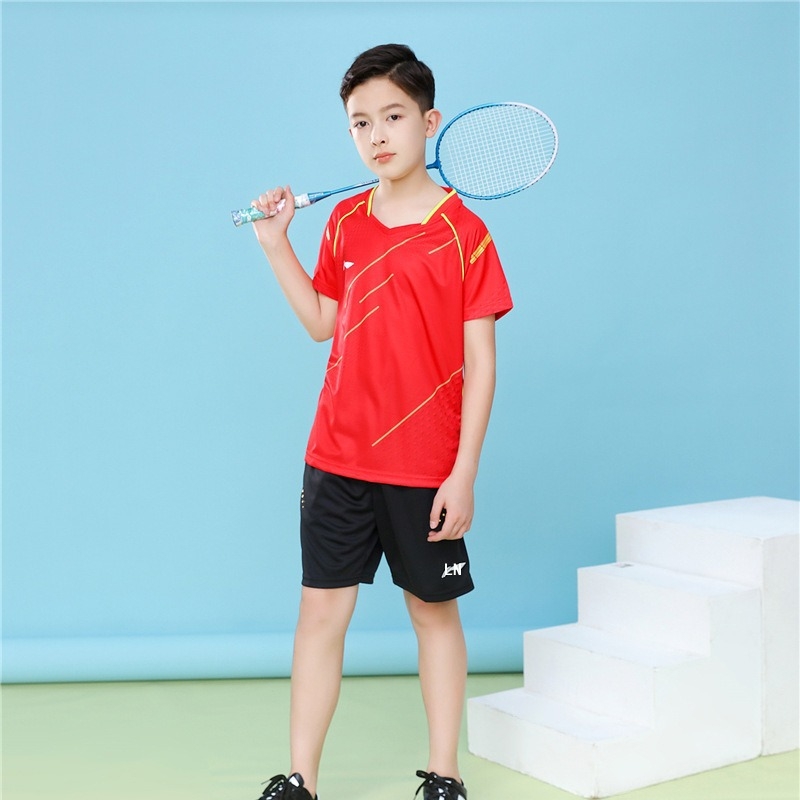 Dječja uniforma za stolni tenis, nacionalnog tima, unisex, brzo sušeća kratka majica za treninge i natjecanja, poliester