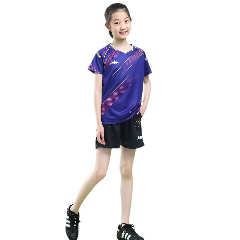 Dječja uniforma za stolni tenis, nacionalnog tima, unisex, brzo sušeća kratka majica za treninge i natjecanja, poliester