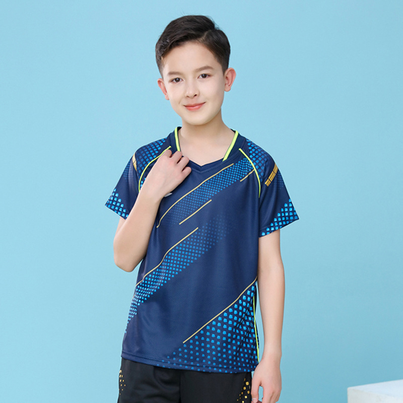 Dječja uniforma za stolni tenis, nacionalnog tima, unisex, brzo sušeća kratka majica za treninge i natjecanja, poliester