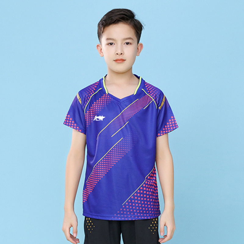 Dječja uniforma za stolni tenis, nacionalnog tima, unisex, brzo sušeća kratka majica za treninge i natjecanja, poliester