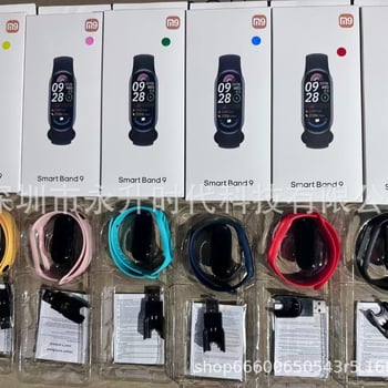 M9 Inteligentný náramok s NFC prístupom, meranie srdcovej frekvencie, krvného tlaku, SpO2 a pripomienky WeChat