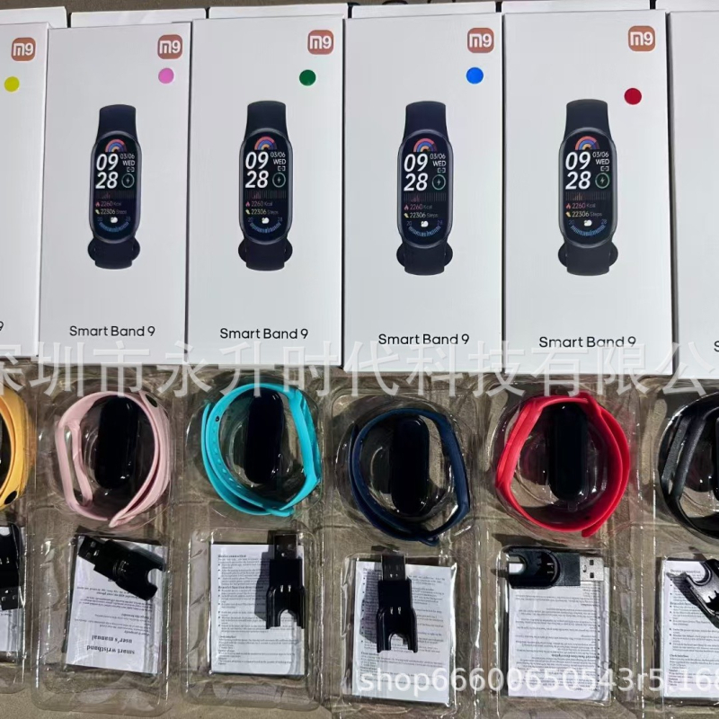 M9 Inteligentný náramok s NFC prístupom, meranie srdcovej frekvencie, krvného tlaku, SpO2 a pripomienky WeChat