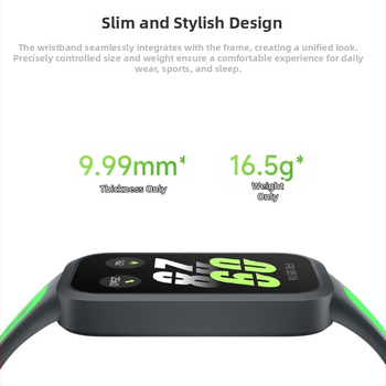 Inteligentný fitness náramok (AMOLED displej; sledovanie srdcového tepu; denná vodotesnosť; silikonový remienok; výdrž batérie <7 dní)