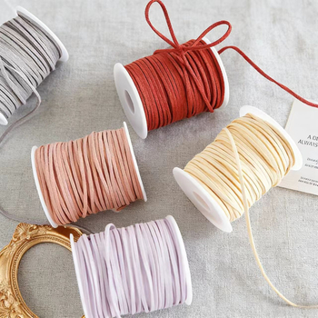 Șnur din piele întoarsă pentru ambalarea cadourilor și decorațiuni – sfoară împletită pentru agățat, Cod Produs: 23, potrivit pentru ambalarea florilor, decorații de Crăciun și Anul Nou, ambalarea prăjiturilor