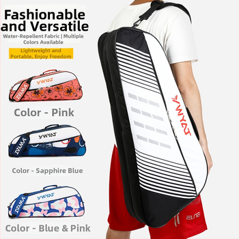 Taška na rakety Badminton/Tenis – Kapacita 3 rakiet, jednoramenný popruh, Unisex, plátno a polyester, Značka Ywyat