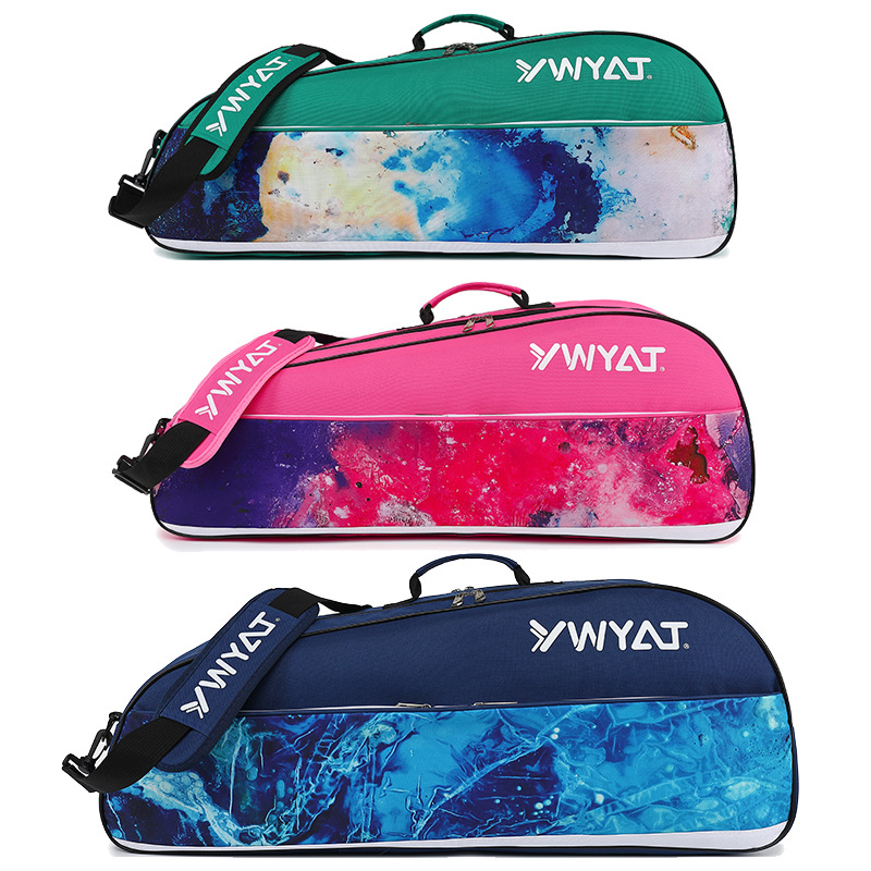 Чанта за ракети за бадминтон и тенис – капацитет 3 ракети, презрамка за едно рамо, унисекс, платно и полиестер, марка Ywyat