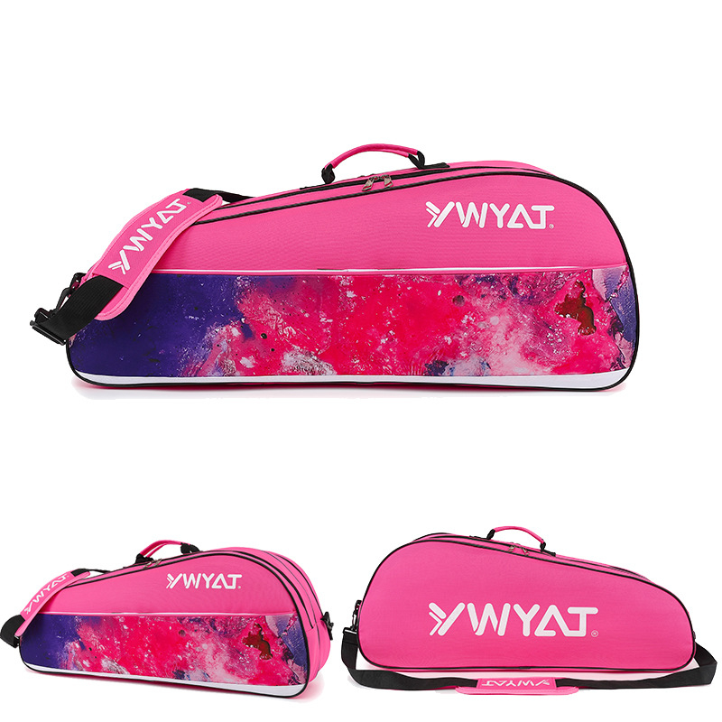 Чанта за ракети за бадминтон и тенис – капацитет 3 ракети, презрамка за едно рамо, унисекс, платно и полиестер, марка Ywyat