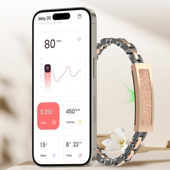 Inteligentný náramok S2 Apex Ring: monitorovanie srdcového tepu, sledovanie spánku, saturácia kyslíkom, počet krokov, magnetické nabíjanie