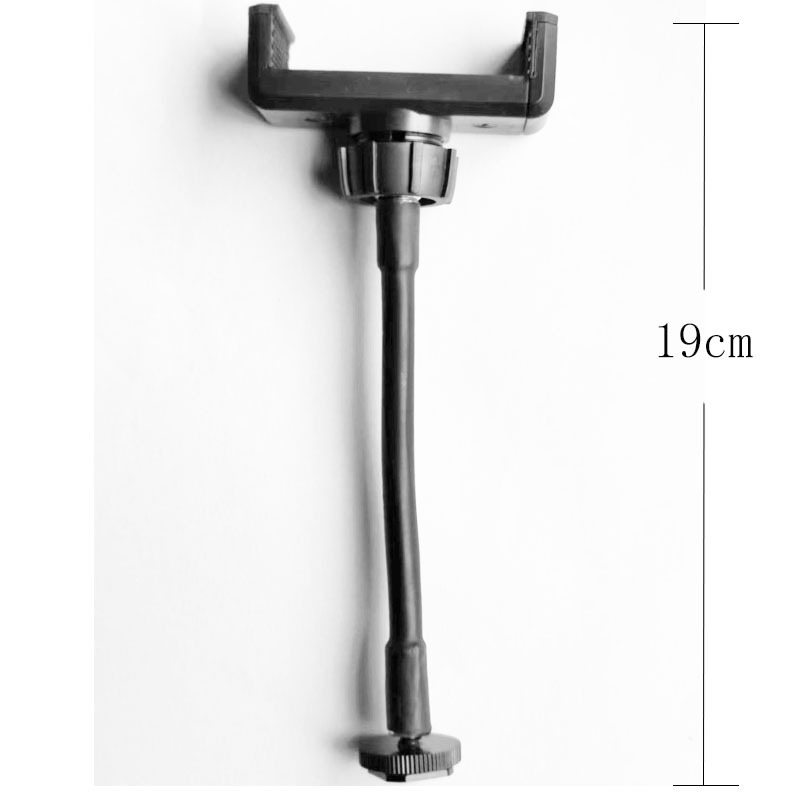 Ring svjetlo s fleksibilnom cijevi i držačem za telefon za uživo prijenos — metalno tijelo, model Hose, dodatna oprema za osvjetljenje