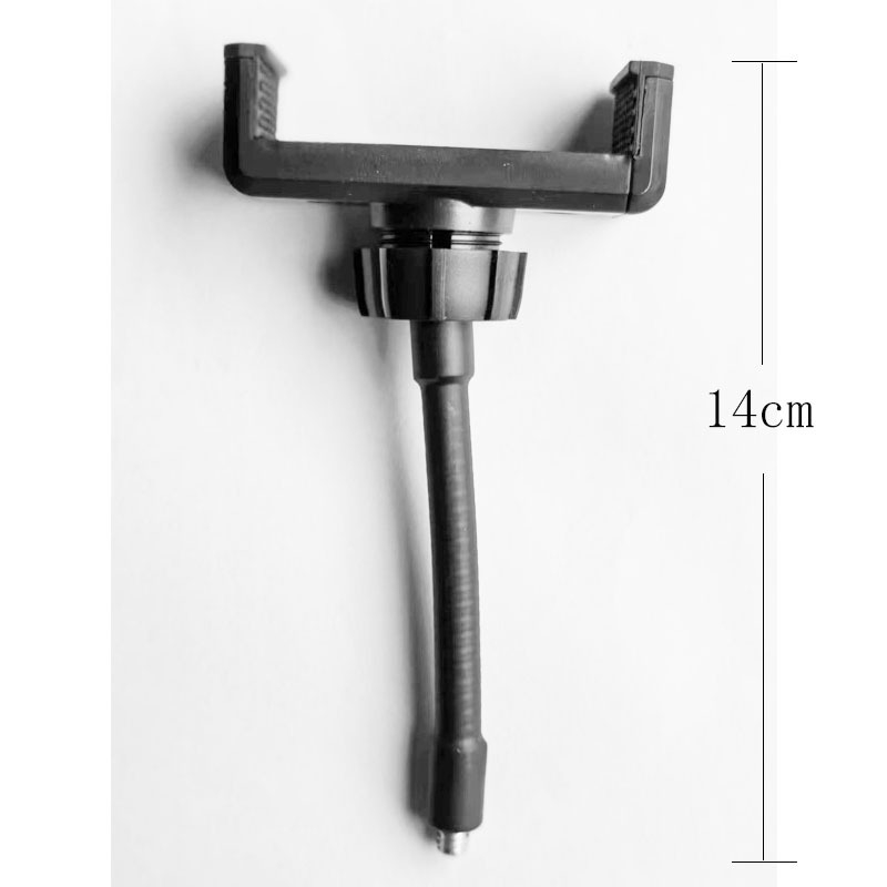 Ring svjetlo s fleksibilnom cijevi i držačem za telefon za uživo prijenos — metalno tijelo, model Hose, dodatna oprema za osvjetljenje