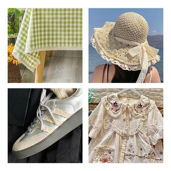 Panglică dantelată lucrată manual, pentru perdele, haine, pălării, accesorii pentru păr și ambalaje