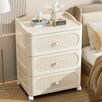 Fiókos tároló szekrény görgőkkel — PP anyag, 0–5 L kapacitás, egyszerű stílus, hordozható