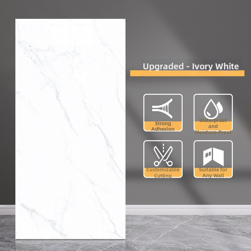 Samoljepljiva zidna naljepnica: ploča s imitacijom mramora od aluminijsko-plastičnog panela, PVC dekorativna zidna naljepnica, moderni minimalistički stil, 5+ komada