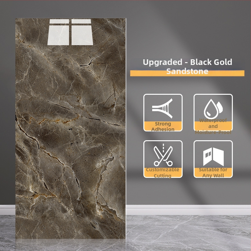 Samoljepljiva zidna naljepnica: ploča s imitacijom mramora od aluminijsko-plastičnog panela, PVC dekorativna zidna naljepnica, moderni minimalistički stil, 5+ komada