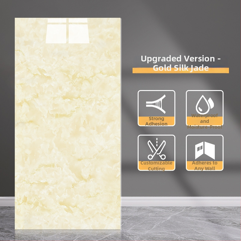 Samoljepljiva zidna naljepnica: ploča s imitacijom mramora od aluminijsko-plastičnog panela, PVC dekorativna zidna naljepnica, moderni minimalistički stil, 5+ komada