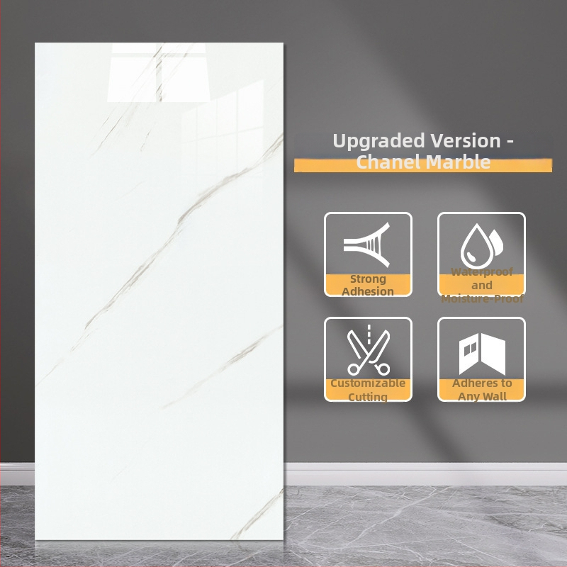 Samoljepljiva zidna naljepnica: ploča s imitacijom mramora od aluminijsko-plastičnog panela, PVC dekorativna zidna naljepnica, moderni minimalistički stil, 5+ komada