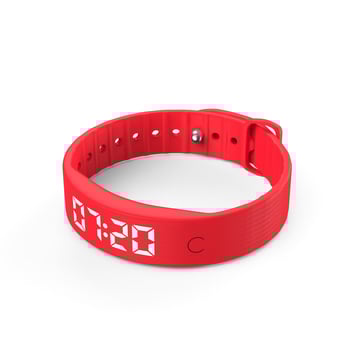 W5S-V Pametna narukvica s odbrojavanjem vremena, praćenjem sna i brojem koraka, punjiva, silikonski remen, USB punjenje, baterija 50 mAh, trajanje do 21+ dana