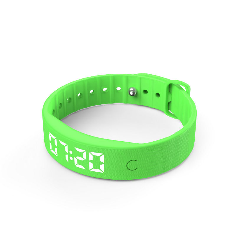 W5S-V Pametna narukvica s odbrojavanjem vremena, praćenjem sna i brojem koraka, punjiva, silikonski remen, USB punjenje, baterija 50 mAh, trajanje do 21+ dana