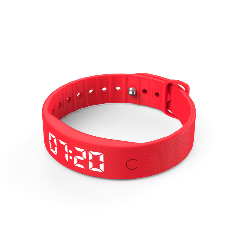 W5S-V Pametna narukvica s odbrojavanjem vremena, praćenjem sna i brojem koraka, punjiva, silikonski remen, USB punjenje, baterija 50 mAh, trajanje do 21+ dana