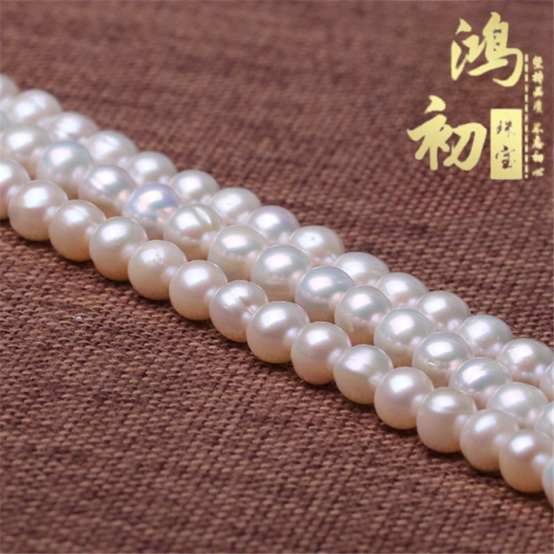 Szabad gyöngyök – édesvízi gyöngyök, polírozott, Hongchu márka, egyszerű stílus