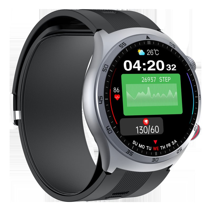 Ceas inteligent S25 cu pompă de aer, tensiune arterială, ritm cardiac, SpO2, apel Bluetooth