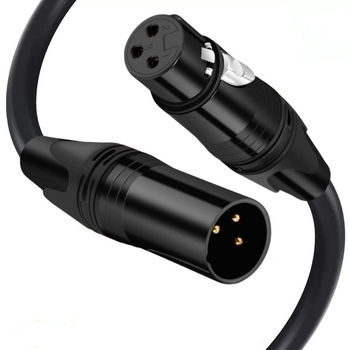 Cablu XLR de extindere pentru microfon, cu miez din cupru pur, conductori din cupru, ambalat într-o pungă