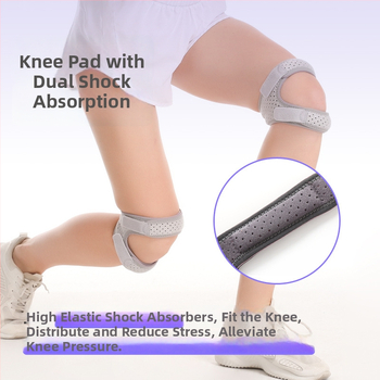 Bandă patelară Lycra pentru genunchi, silicon antiderapant, curea reglabilă, protecție amortizantă pentru adulți