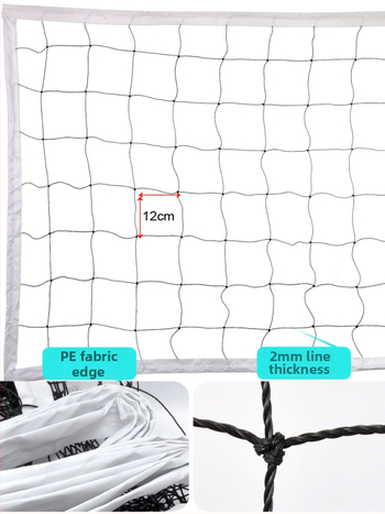 Volejbalová sieť – Plážový volejbal, PVC materiál, šitie na stroji, potlačené logo, možnosť personalizácie