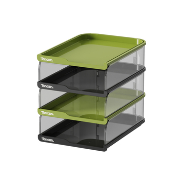 Stolni regač za dokumente, prozirni višeslojni, model HC-1010, PP+PET plast, kapacitet 2 L