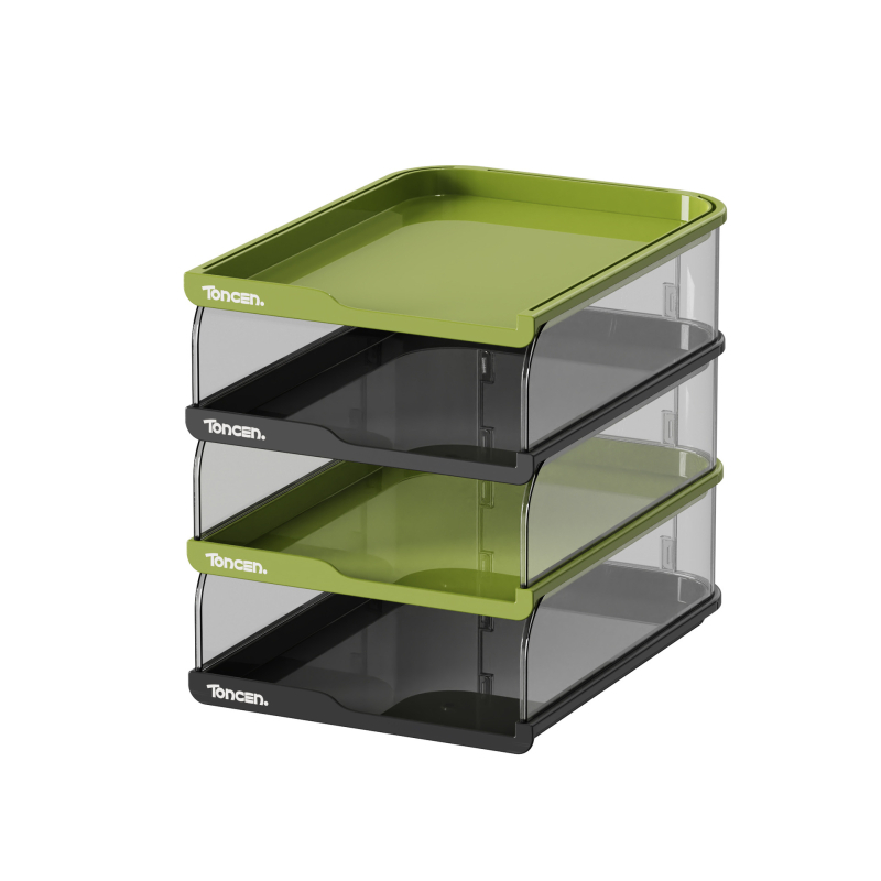 Stolni regač za dokumente, prozirni višeslojni, model HC-1010, PP+PET plast, kapacitet 2 L