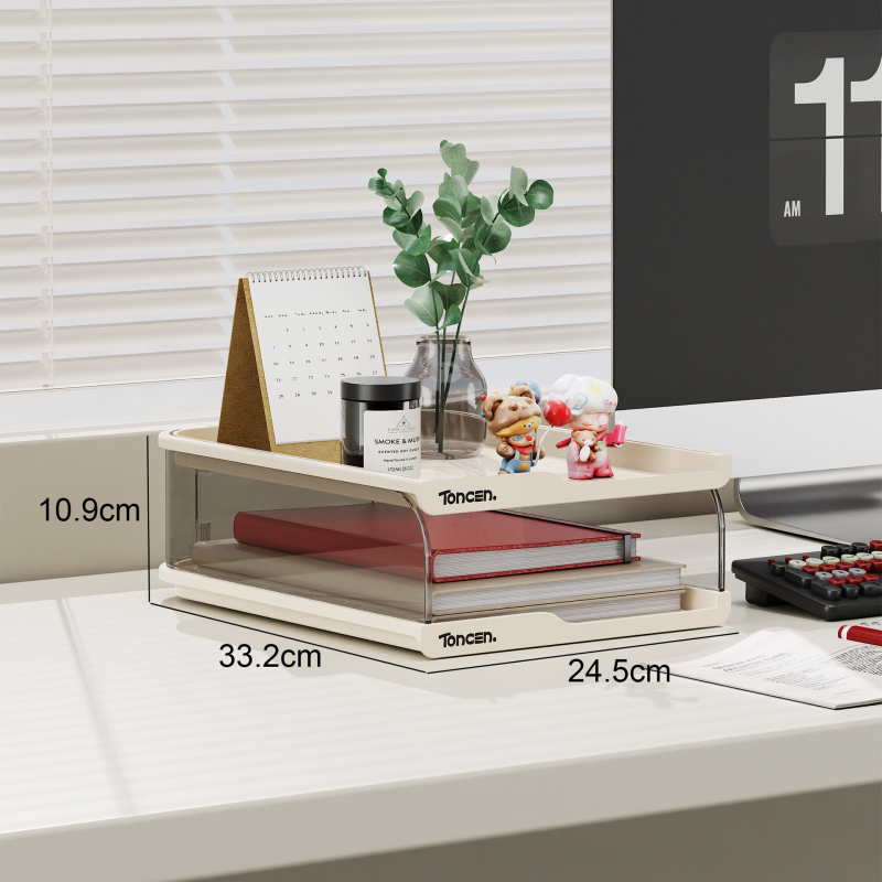 Stolni regač za dokumente, prozirni višeslojni, model HC-1010, PP+PET plast, kapacitet 2 L