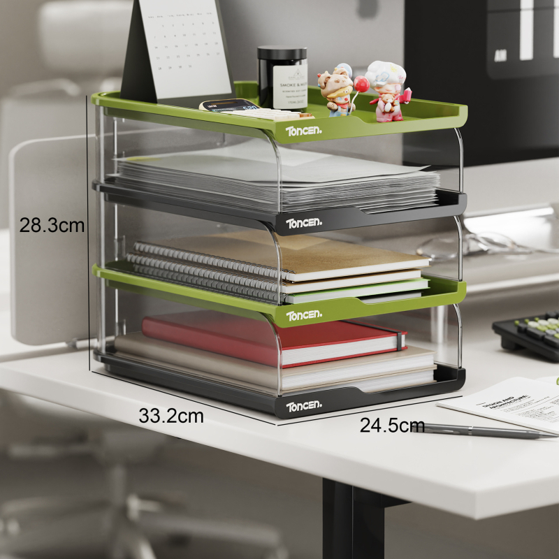 Stolni regač za dokumente, prozirni višeslojni, model HC-1010, PP+PET plast, kapacitet 2 L