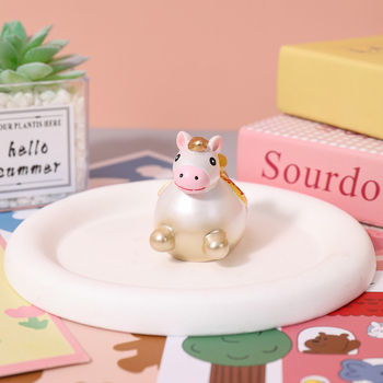 Ornament pentru consola centrală a mașinii – Anul Calului, Zodia Calului, Noroc și Pace, Figurină din rășină în stil desen animat