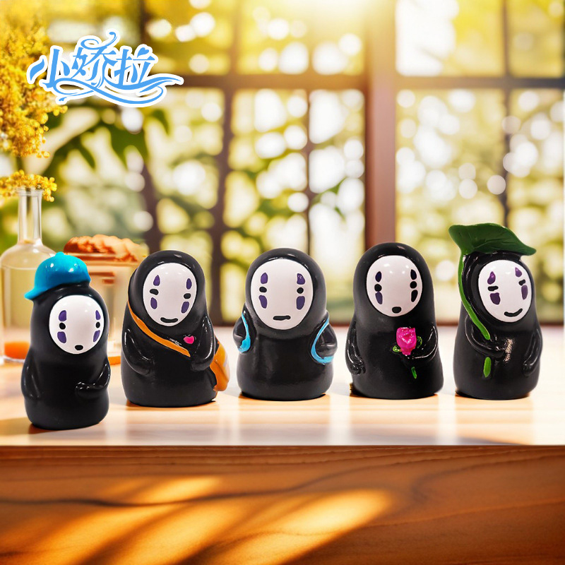 Figurină decorativă din rășină pentru casă și mașină — bărbat fără față, stil japonez; Brand: Xiaojiao la; Material: rășină; Categoria: meșteșuguri din rășină