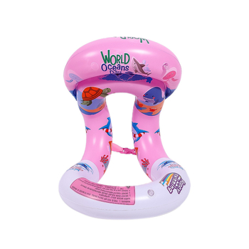 Παιδικό φουσκωτό δαχτυλίδι πλεύσης με πλάτη — φιλικό προς το περιβάλλον PVC, Πάχος PVC 20, cartoon μοτίβο, χειροκίνητο φούσκωμα