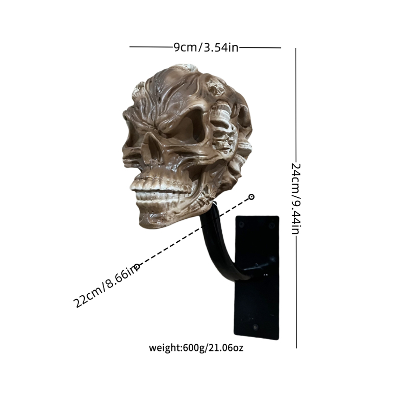 Διακοσμητικό τοίχου από ρητίνη με κρανίο σε μορφή κράνους μοτοσικλέτας, κρεμαστό διακοσμητικό για σπίτι και αυλή (Υλικό: ρητίνη; Μορφή: κράνος μοτοσικλέτας; Κατηγορία: κατασκευές από ρητίνη)