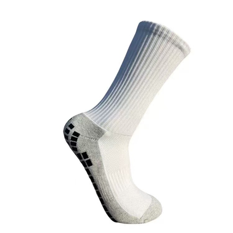Csúszásmentes középtubus futball zokni vastag törölköző alappal, poliészter, 80–90% poliészter, mintázat összehangolt, izzadságelnyelő