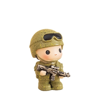 Φιγούρα γραφείου του στρατιώτη της Κόκκινης Στρατιάς – Ρητίνη, κινέζικου στυλ, διακοσμητικό δώρο