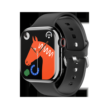 Смарт часовник S9 с Bluetooth разговори и NFC плащания (AMOLED дисплей, мониторинг на здравето, следене на съня, безжично зареждане)