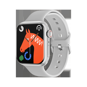 Смарт часовник S9 с Bluetooth разговори и NFC плащания (AMOLED дисплей, мониторинг на здравето, следене на съня, безжично зареждане)