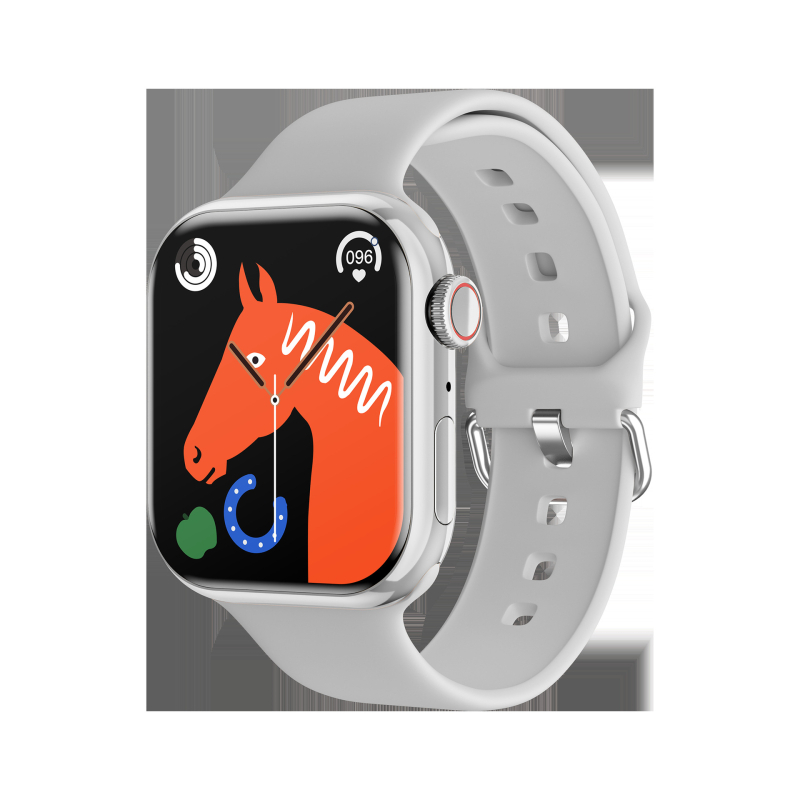 Смарт часовник S9 с Bluetooth разговори и NFC плащания (AMOLED дисплей, мониторинг на здравето, следене на съня, безжично зареждане)