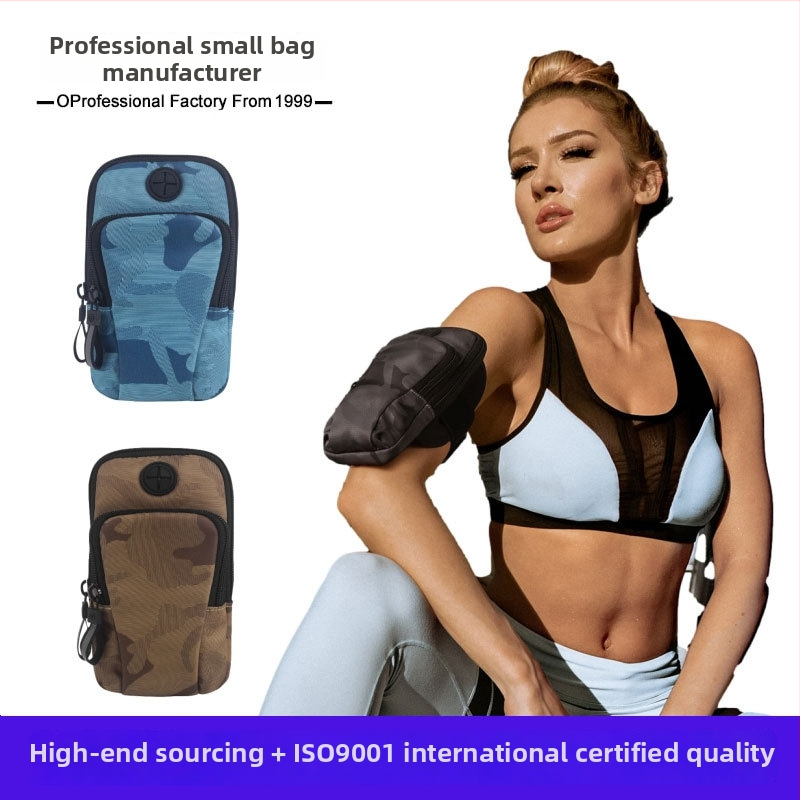 Nepremokavá armband taška na telefón pre vonkajšie športy, nylon, geometrický vzor, značka YIPINU