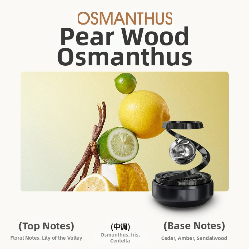 Automobilska aromaterapijska ukras s Osmanthus mirisom i cvjetnim notama, 50-100 ml, metalno tijelo, trajanje iznad 90 dana, 3 godine trajanja